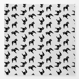 Tischdecke Muster Dalapferd Schwarz