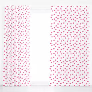 Dekovorhang Punkte Pink