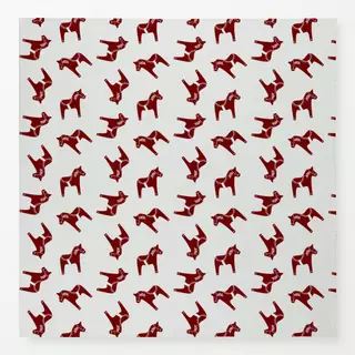 Tischdecke Muster Dalapferd Rot