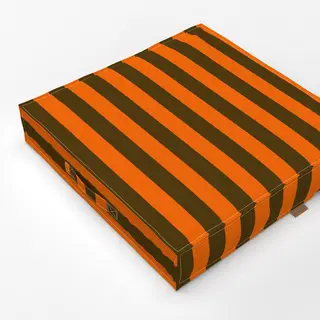 Bodenkissen Muster Streifen orange-braun
