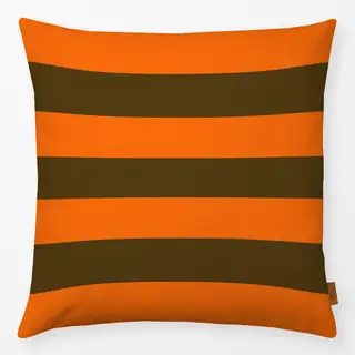 Kissen Muster Streifen orange-braun