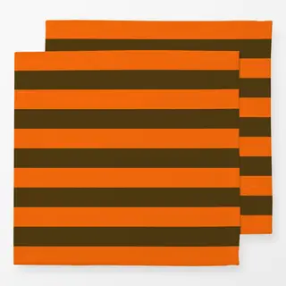 Servietten Muster Streifen orange-braun