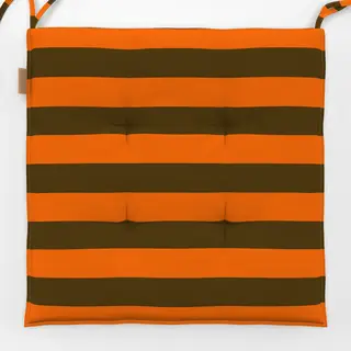 Sitzkissen Muster Streifen orange-braun