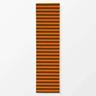 Tischläufer Muster Streifen orange-braun