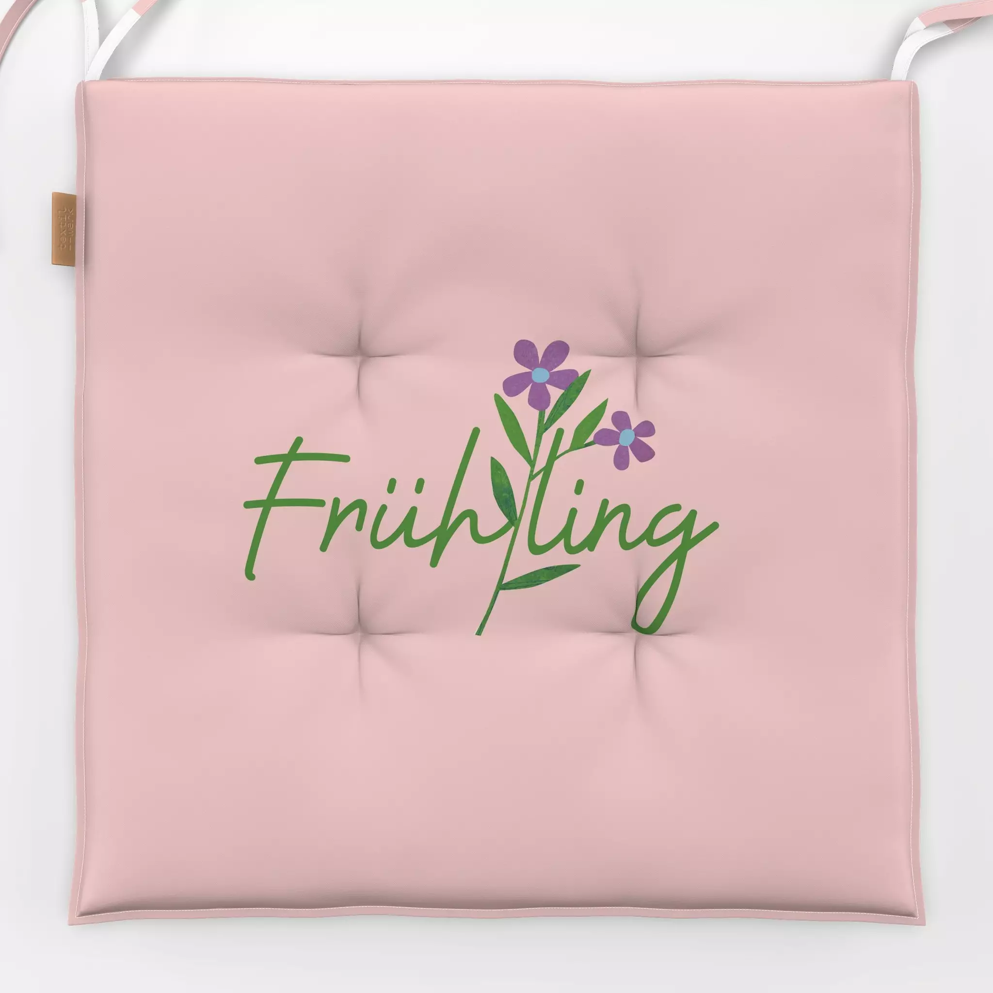 Sitzkissen Frühling - Frühling, Sprüche & Schriftzüge - von „Kerstin Ax"; Wildblumen, Wiesenblumen, typografie, Lettering, F...