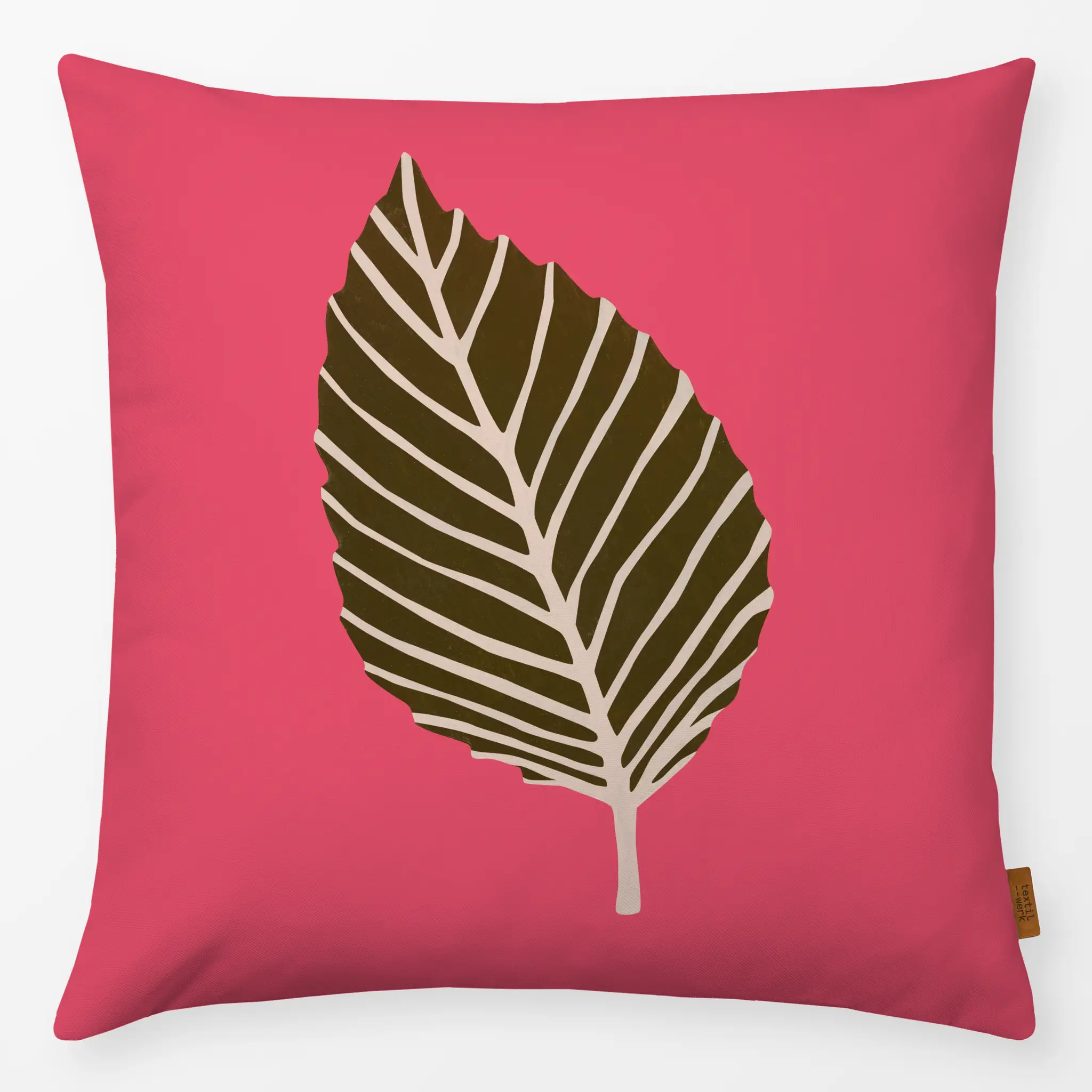 Kissen Kissen Herbstblatt braun