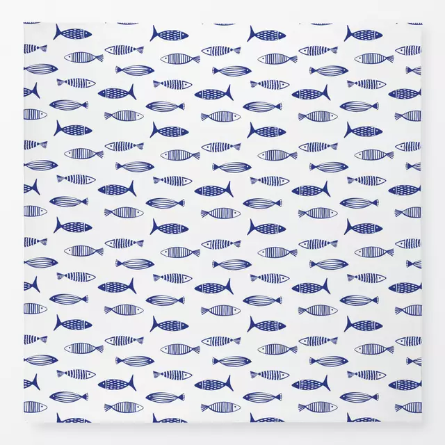 Tischdecke Muster Fische von Kerstin Ax