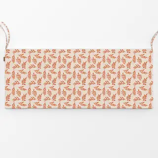 Bankauflage Muster Blätter orange
