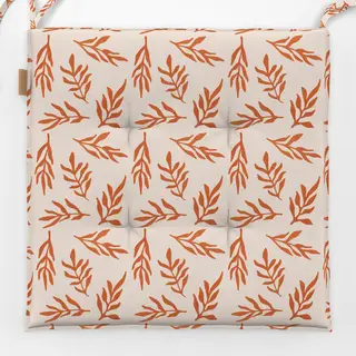 Sitzkissen Muster Blätter orange