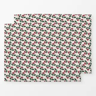 Tischset Muster Misteln und Beeren