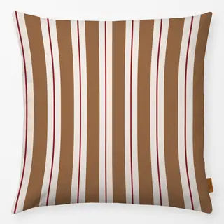 Kissen Muster Streifen braun-beige