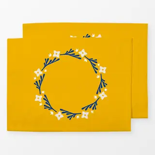 Tischset Sommerblumenkranz