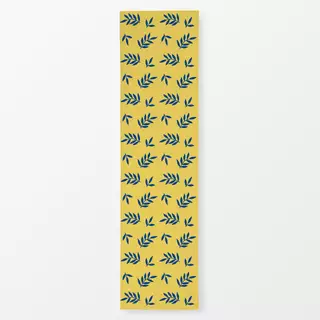 Tischläufer Blaue Blätter