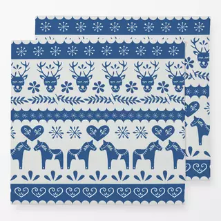 Servietten Schwedisches Muster Blau