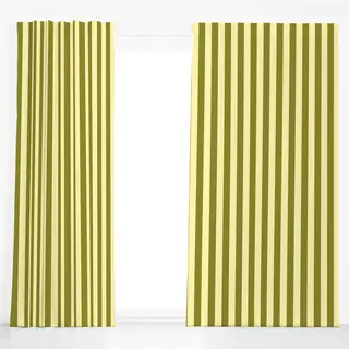 Dekovorhang colors stripes Olive & Butter
