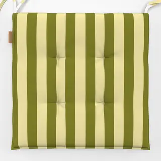 Sitzkissen colors stripes Olive & Butter
