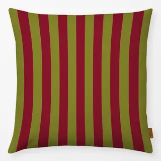 Kissen colors stripes Bordeaux & Olive