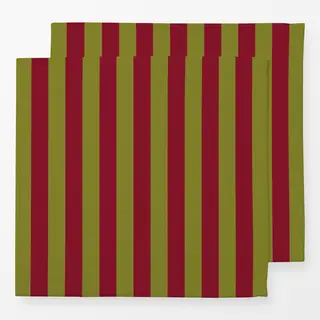Servietten colors stripes Bordeaux & Olive