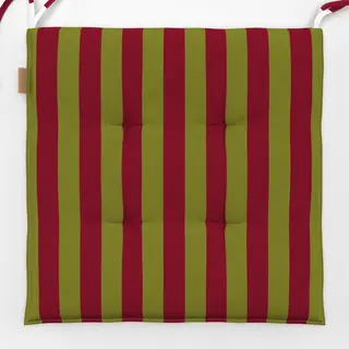 Sitzkissen colors stripes Bordeaux & Olive