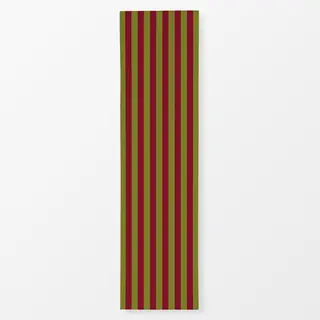 Tischläufer colors stripes Bordeaux & Olive