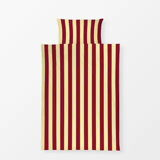 Bettwäsche colors stripes Bordeaux & Butter