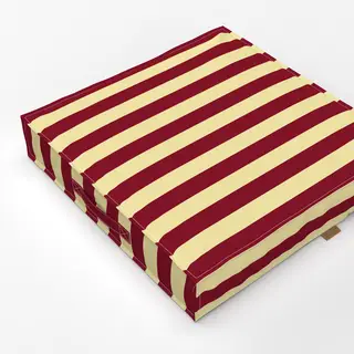 Bodenkissen colors stripes Bordeaux & Butter