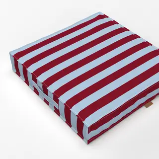 Bodenkissen colors stripes Bordeaux & Eis
