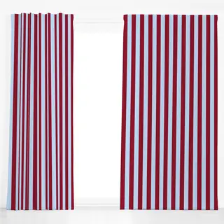 Dekovorhang colors stripes Bordeaux & Eis