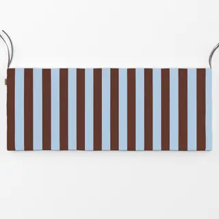 Bankauflage colors stripes Mahagoni & Eis