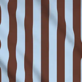 Meterware colors stripes Mahagoni & Eis