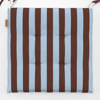 Sitzkissen colors stripes Mahagoni & Eis