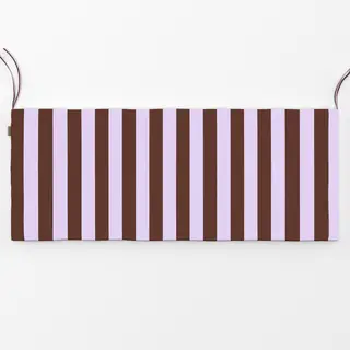 Bankauflage colors stripes Mahagoni & Pastelllila