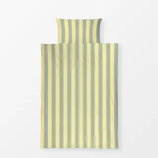 Bettwäsche colors stripes Salbei & Butter
