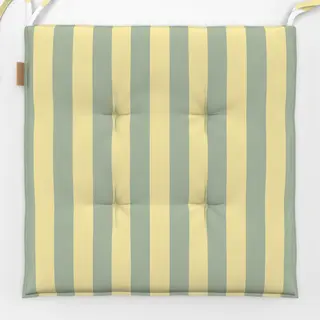 Sitzkissen colors stripes Salbei & Butter