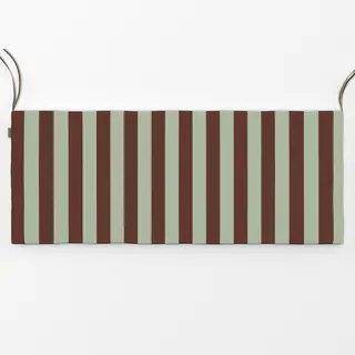 Bankauflage colors stripes Mahagoni & Salbei