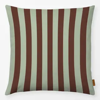 Kissen colors stripes Mahagoni & Salbei