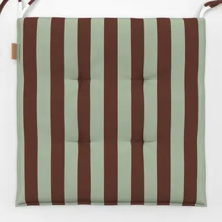 Sitzkissen colors stripes Mahagoni & Salbei