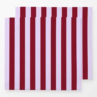 Servietten colors stripes Bordeaux & Pastelllila