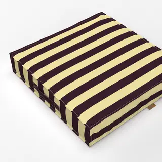 Bodenkissen colors stripes Dunkellila & Butter