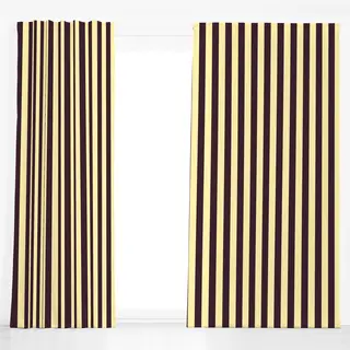 Dekovorhang colors stripes Dunkellila & Butter