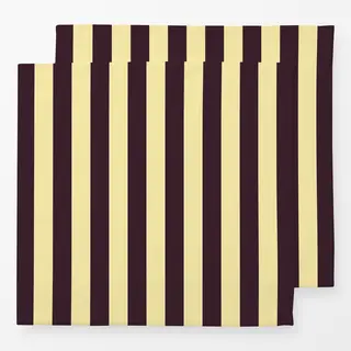 Servietten colors stripes Dunkellila & Butter