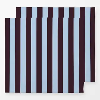 Servietten colors stripes Dunkellila & Eis