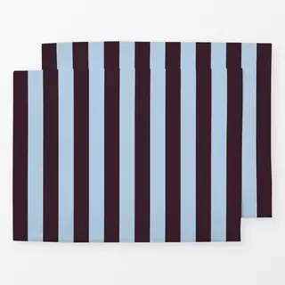 Tischset colors stripes Dunkellila & Eis