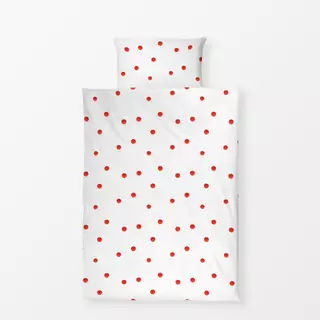 Bettwäsche Little Dots Red Brown