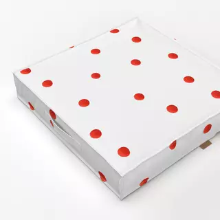 Bodenkissen Little Dots Red Brown