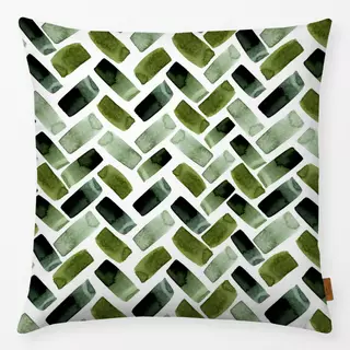Kissen Herringbone grün