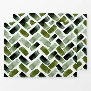 Tischset Herringbone grün