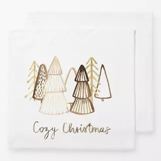 Servietten Cozy Christmas Trees