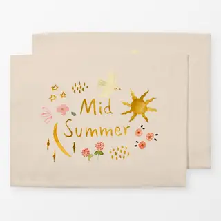 Tischset Midsummer lettering hellbeige