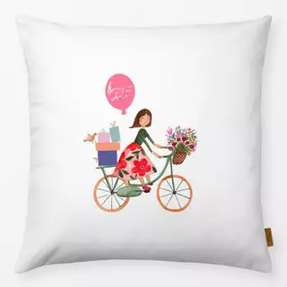 Kissen Easter Fun Bike Girl